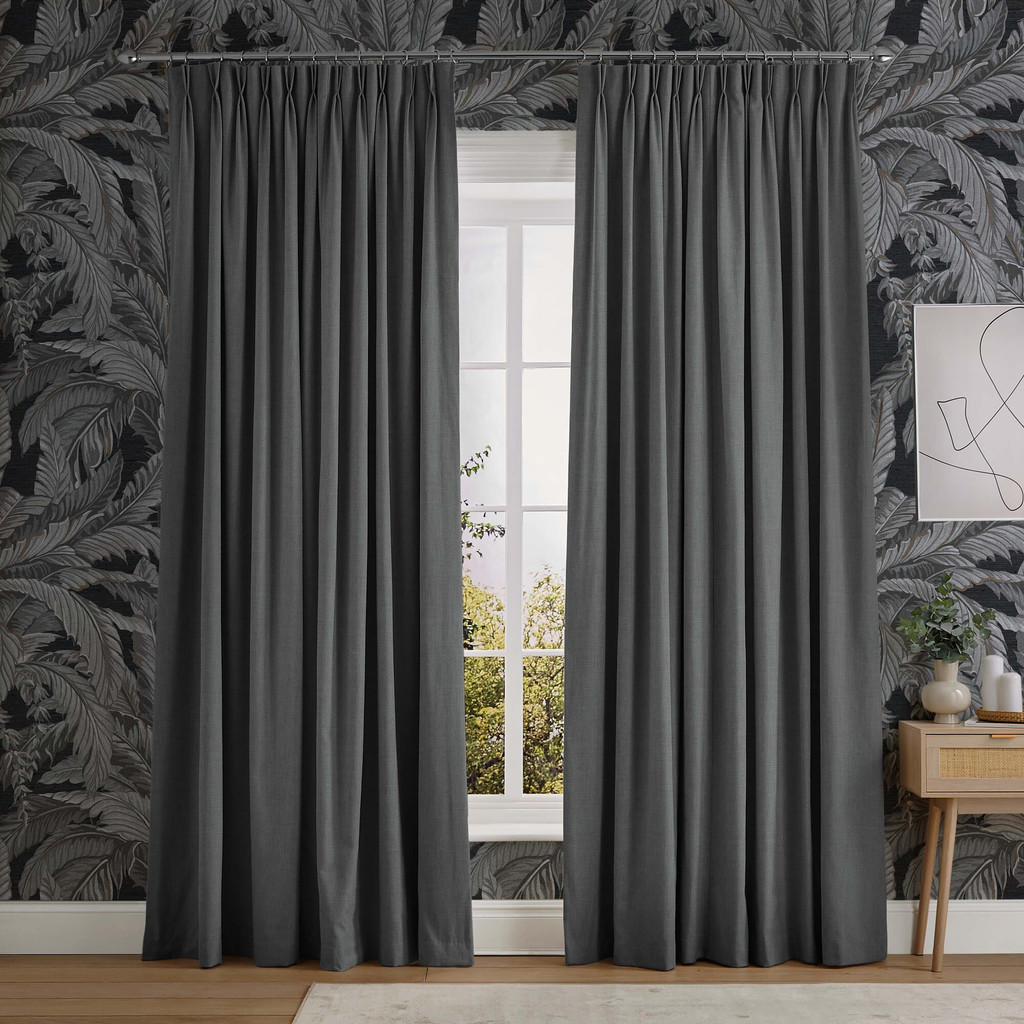 Linum Deep Grey Curtains
