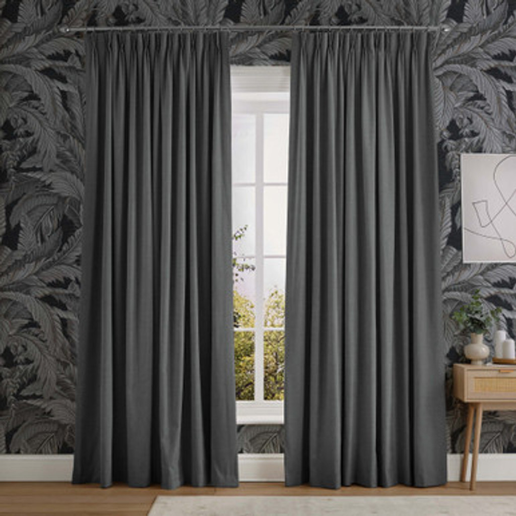 Linum Deep Grey Curtains