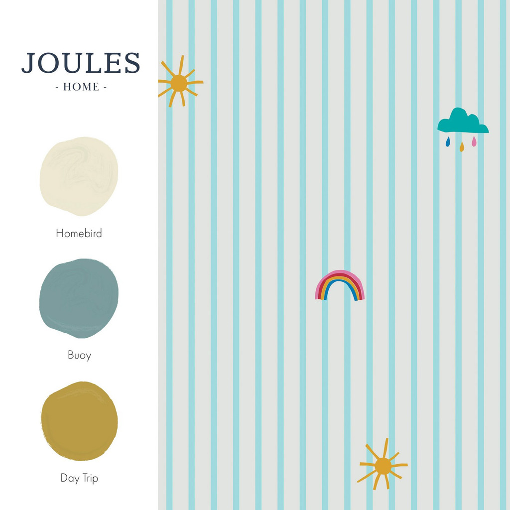 Joules Whatever the Weather Icons Haze Blue Wallpaper