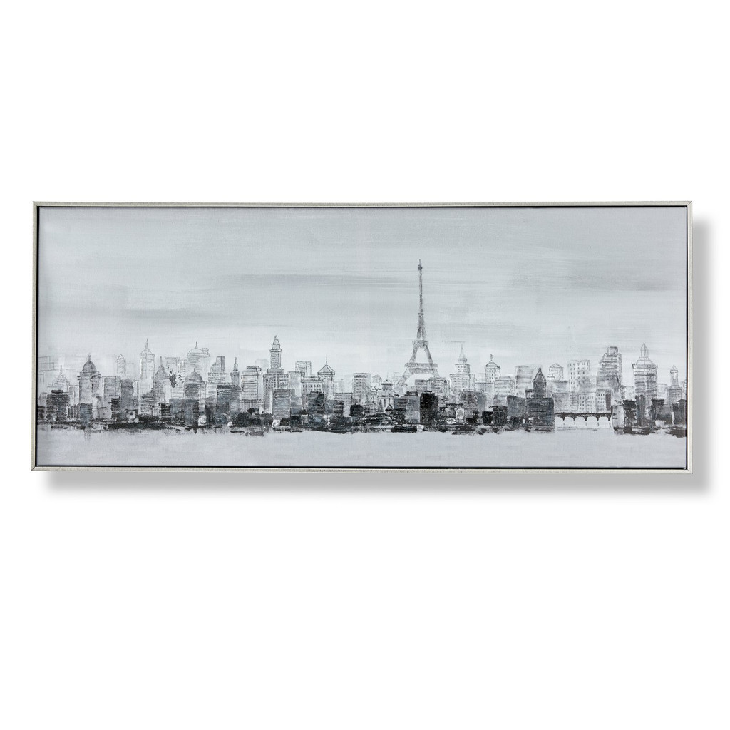 Bonne Nuit Paris Framed Canvas