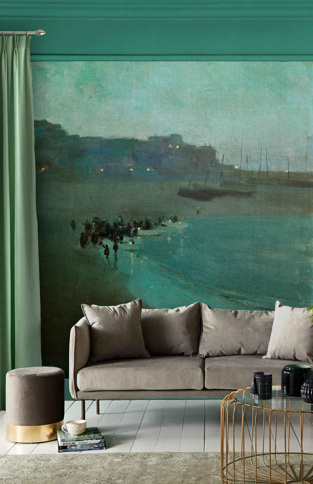 Osborn Beach at Dusk Bespoke Mural
