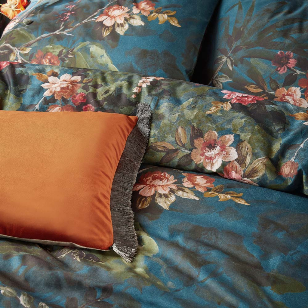 Fringe Opulence Burnt Orange Cushion