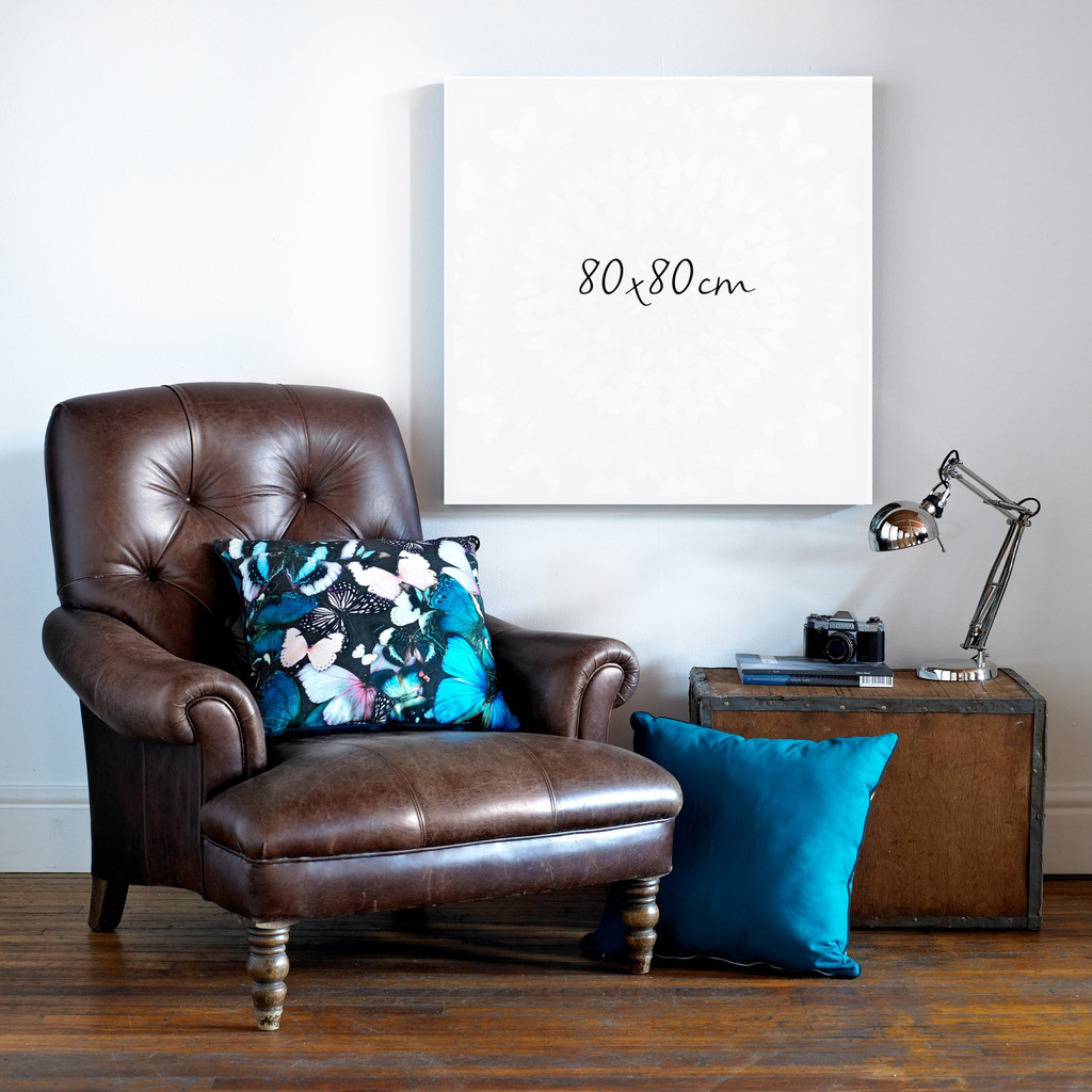 Versierd inktblauw Stoffen canvas