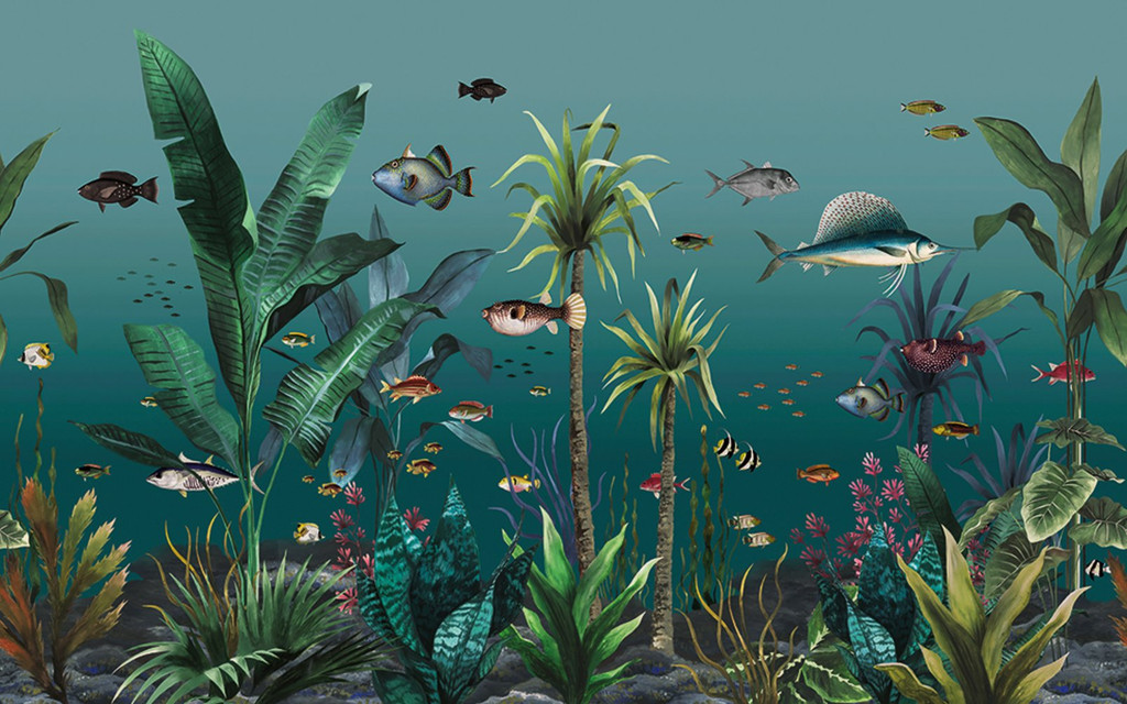 Technicolour Aquarium Teal Bespoke Mural - 124699_TILE_01.jpg