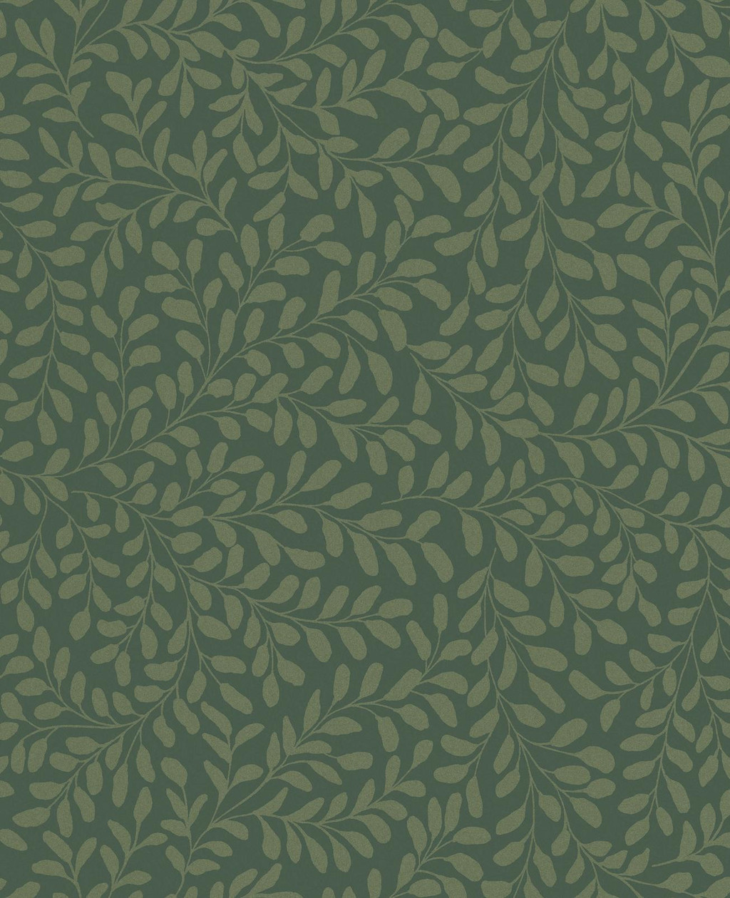Gilded Leaf Olive Wallpaper