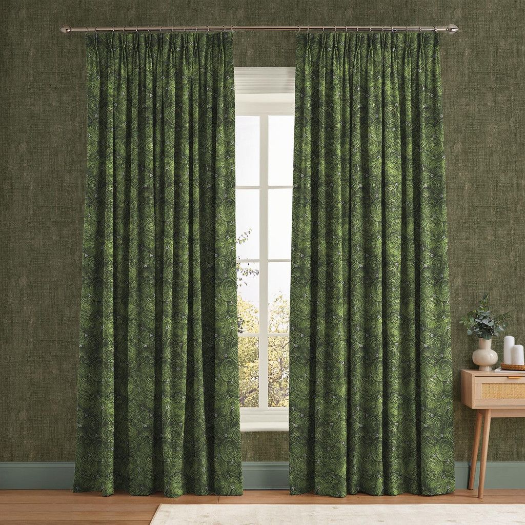 Above the Canopy Bottle Green Curtain - 142551cur_ROOMSET_01.jpg