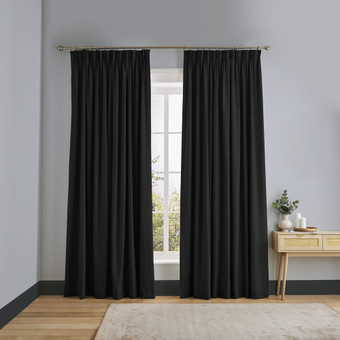 Wallace Charcoal Curtains