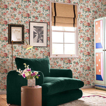 Cath Kidston Garden Rose Autumn Wallpaper — roomset or alternate view