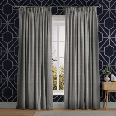 Palm Gray Curtains 