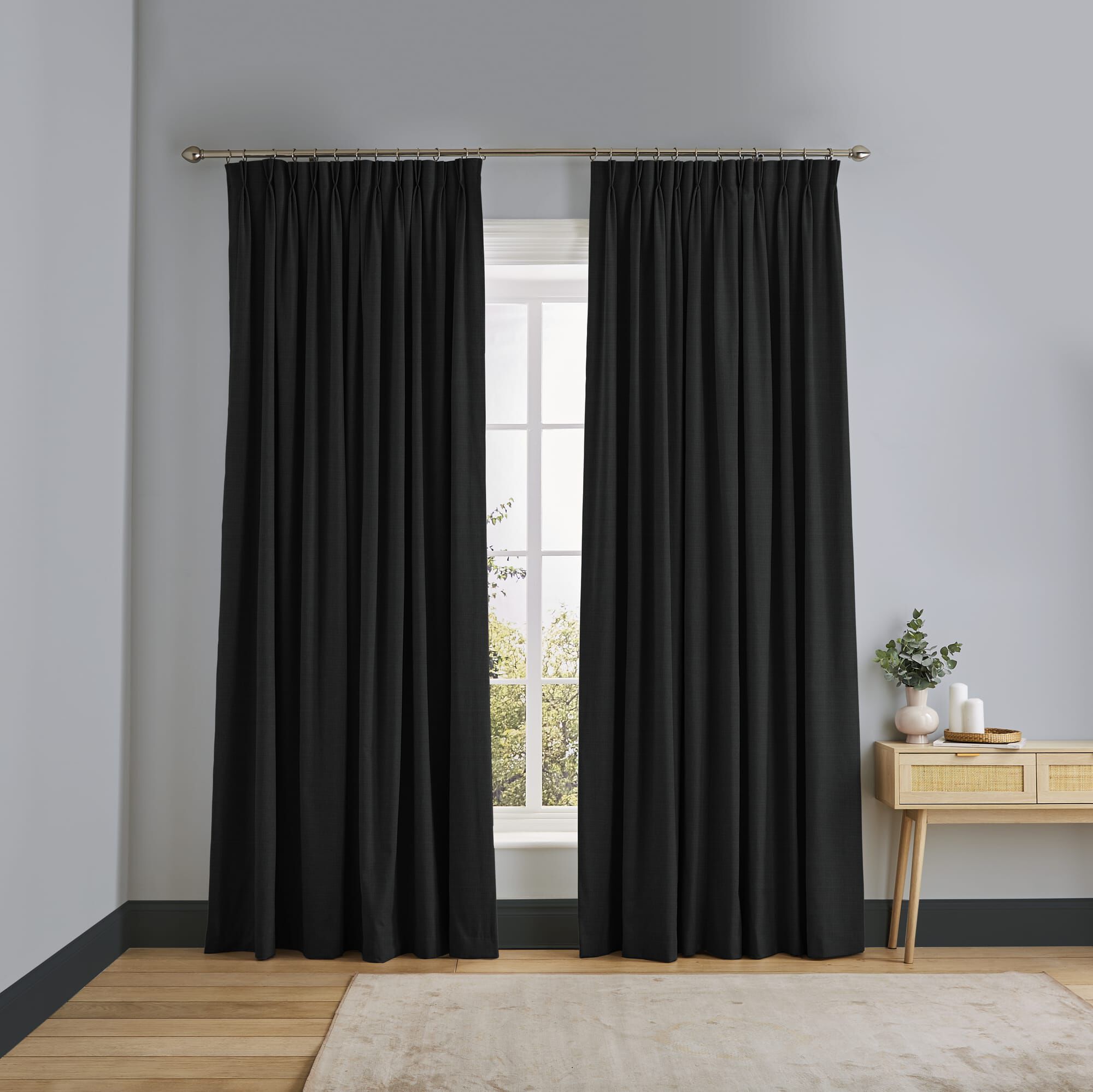 Wallace Charcoal Curtains Wallace Charcoal Curtains