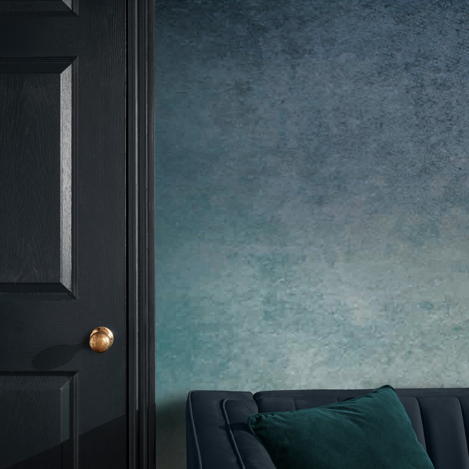 Ink Blue Ombre Bespoke Mural