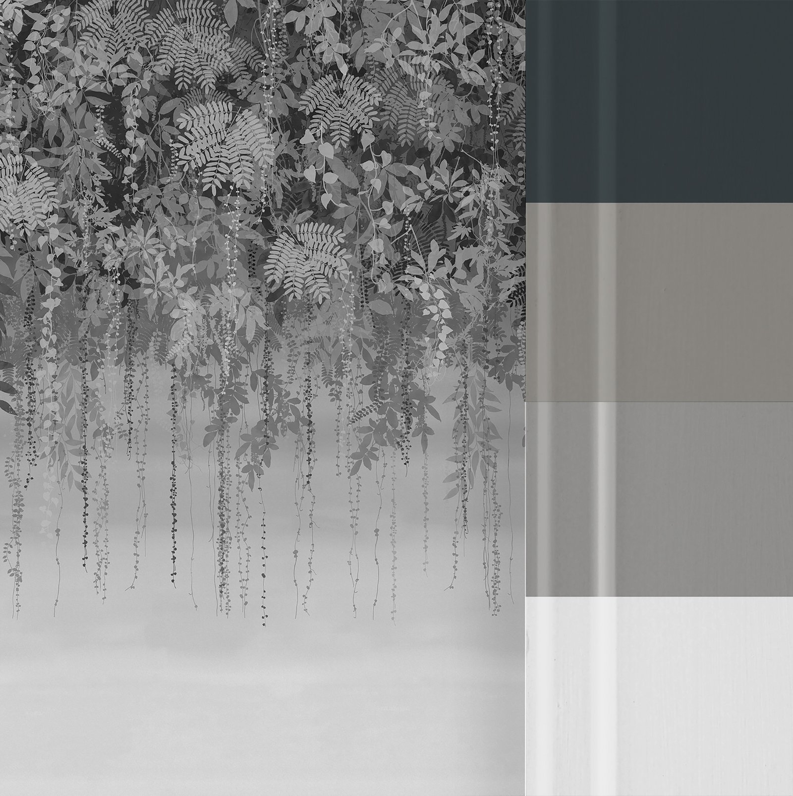 Enchanted Vale Charcoal Bespoke Mural