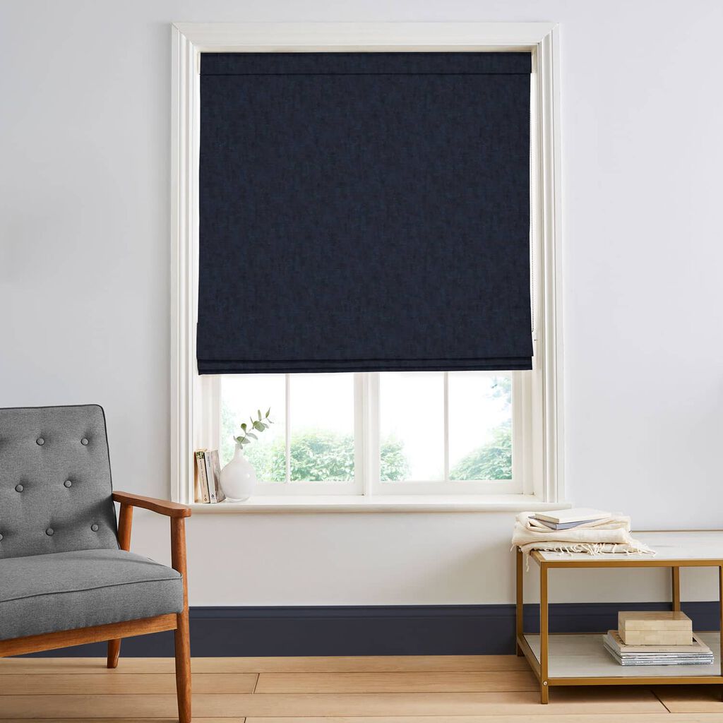 Organdy Midnight Roman Blind Organdy Midnight Roman Blind