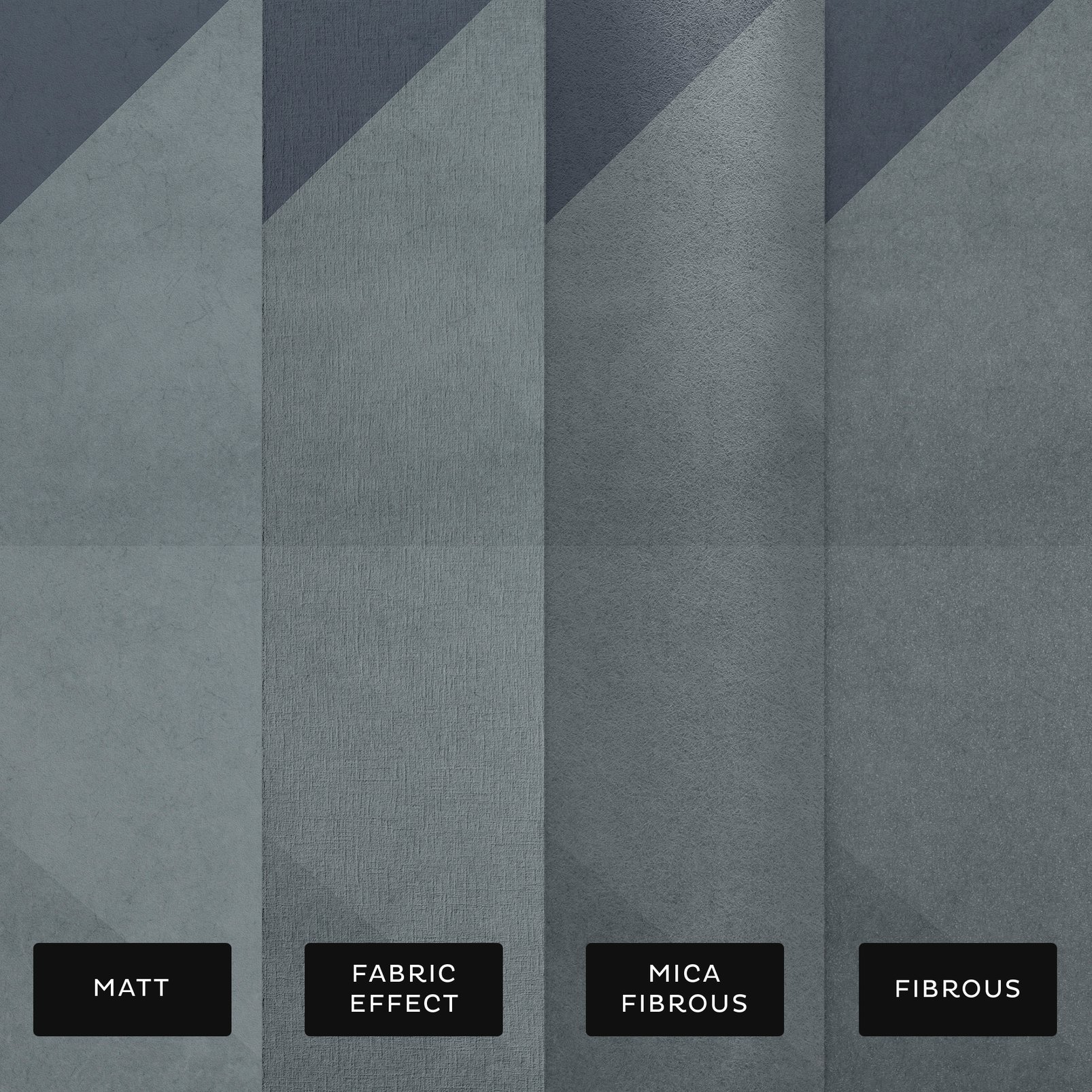 Abstract Geo Blue & Grey Bespoke Mural