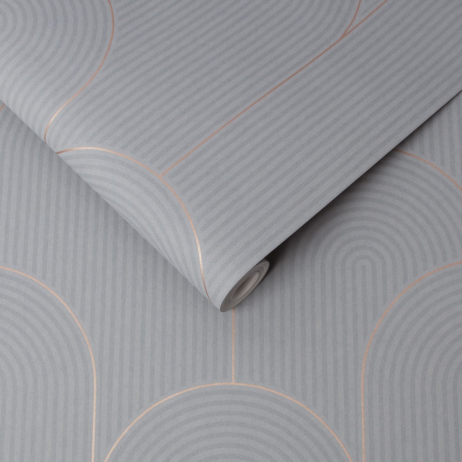 Lancet Grey & Rose Gold Wallpaper