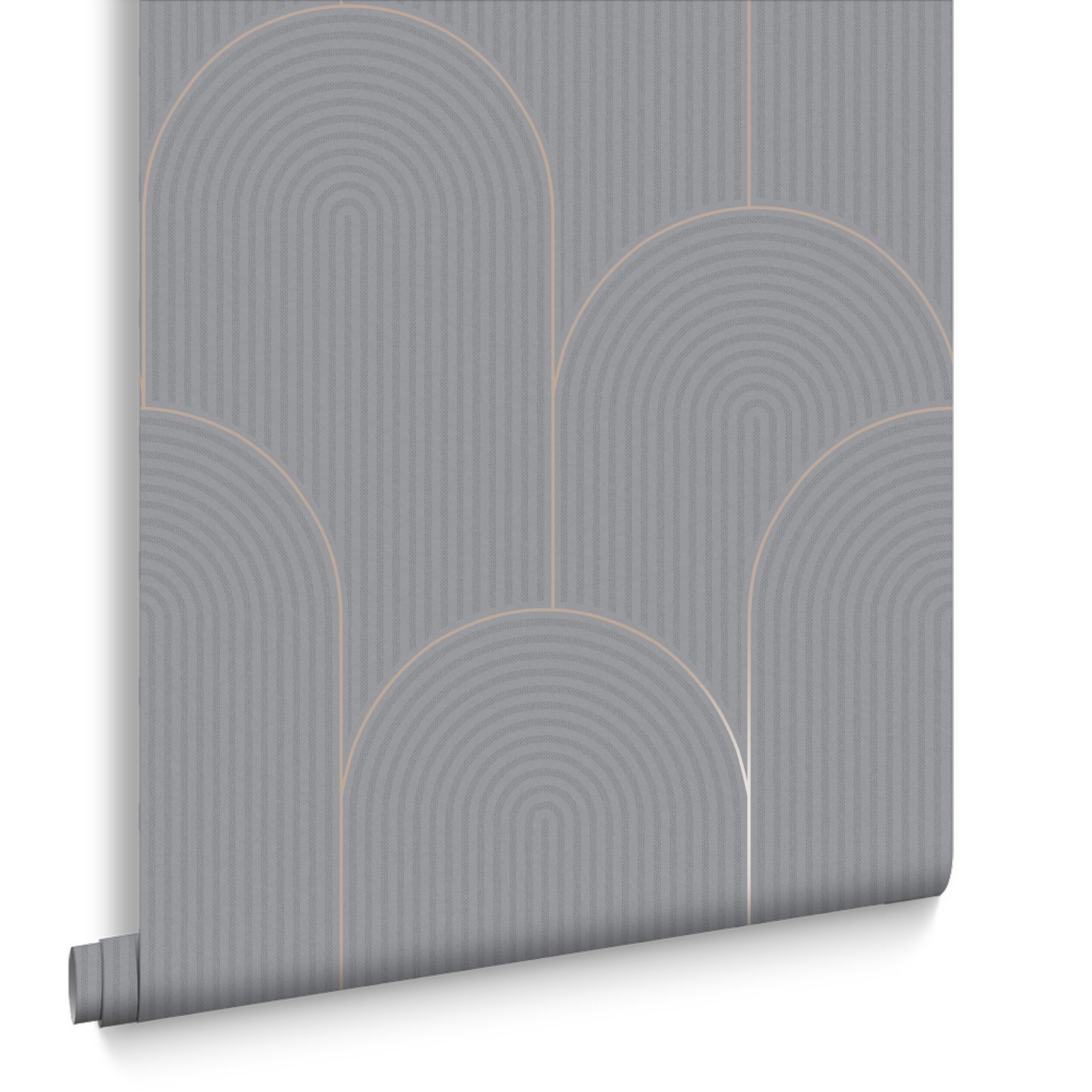 Lancet Grey & Rose Gold Wallpaper