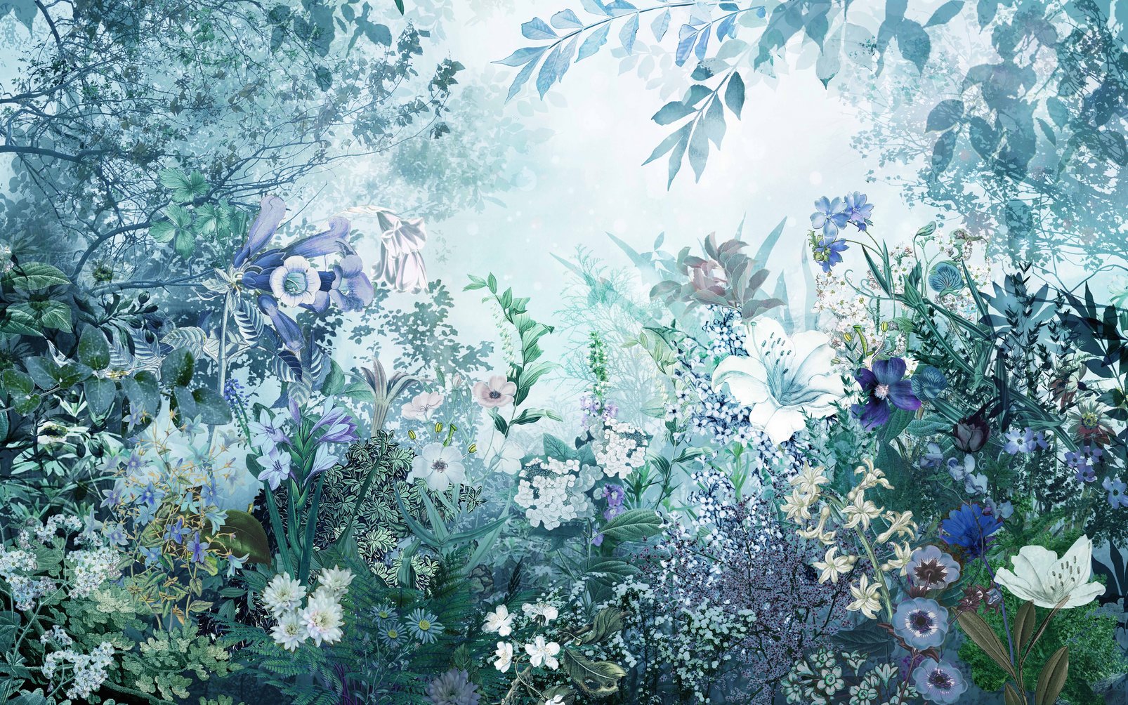 Fantasy Floral Twilight Bespoke Mural