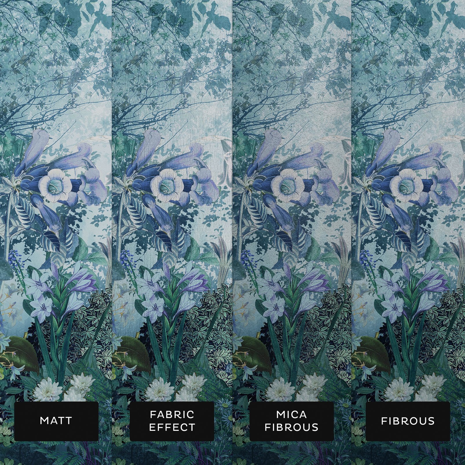 Fantasy Floral Twilight Bespoke Mural