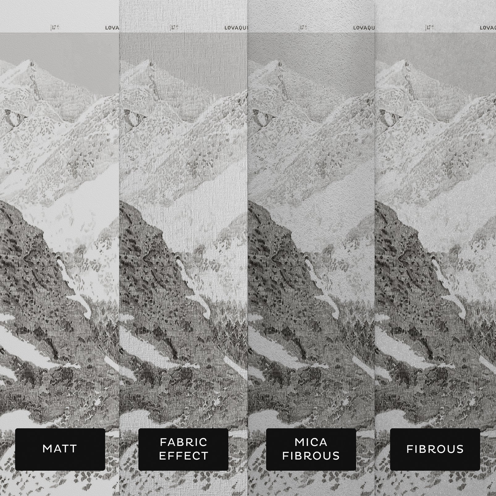 Sketch Mountain Gris Bespoke Mural