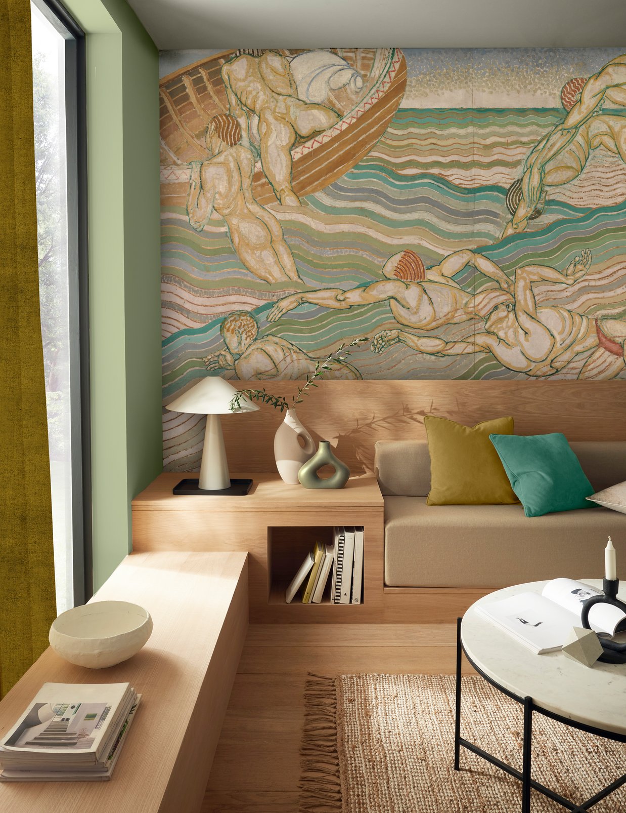 Grant Bathing Bespoke Mural Grant Bathing Bespoke Mural