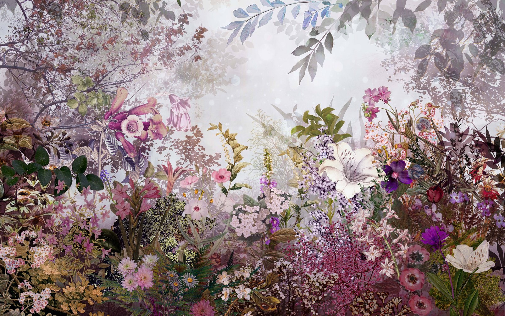 Fantasy Floral Bloom Bespoke Mural