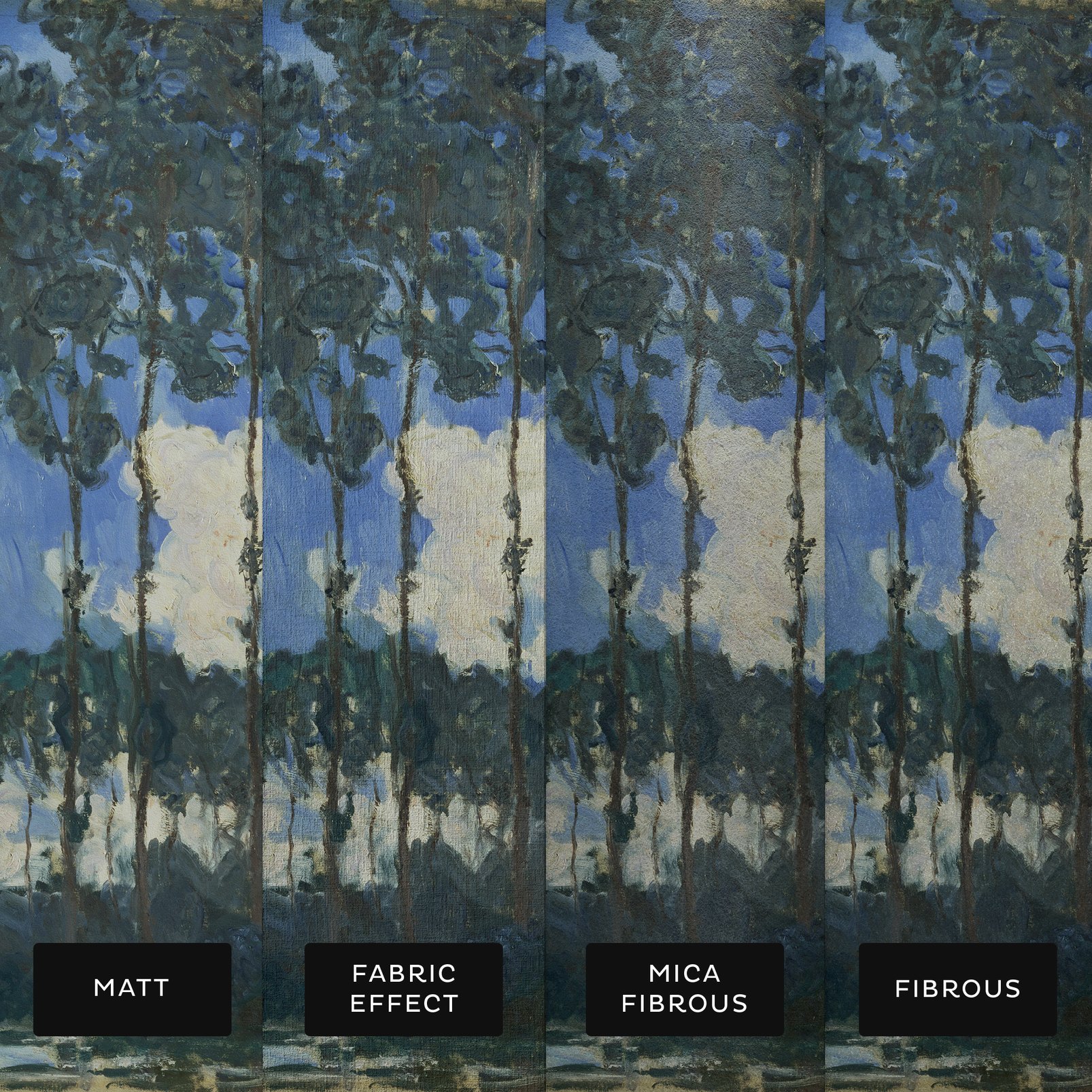 Monet Poplars on the Epte Bespoke Mural
