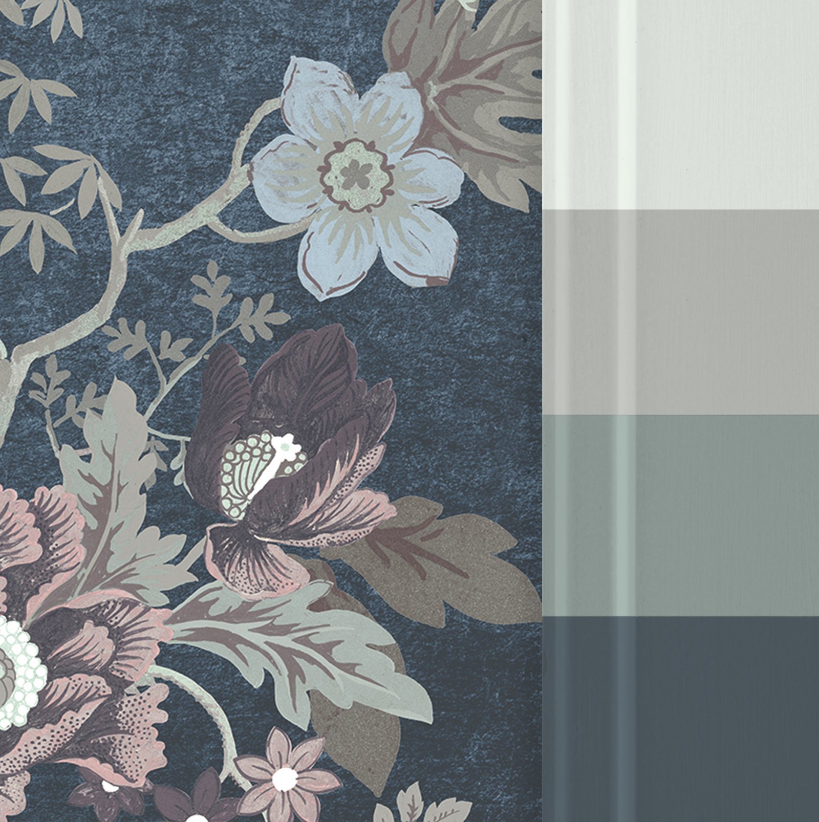 Kimono Teal Papier Peint Panoramique sur mesure Kimono Teal Papier Peint Panoramique sur mesure