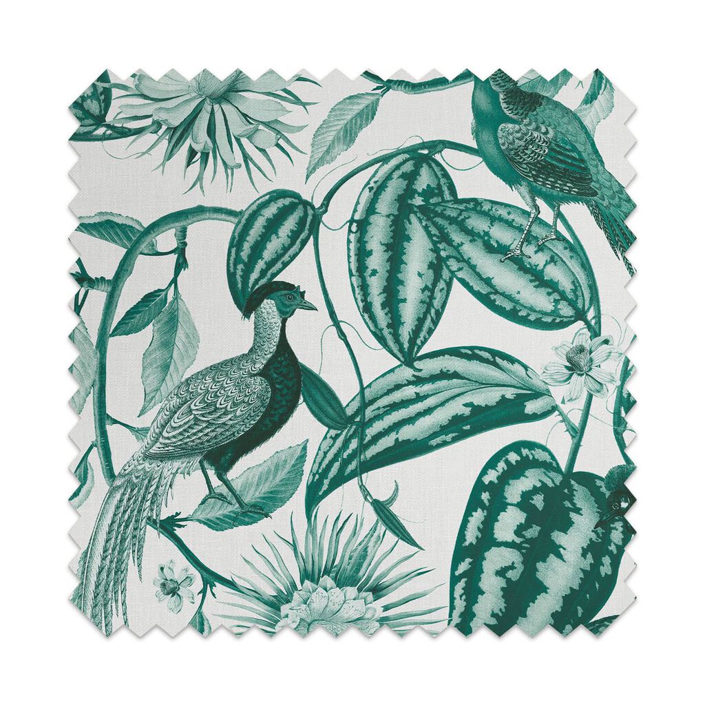 Amherst's Garden Teal Sage Roller Blind