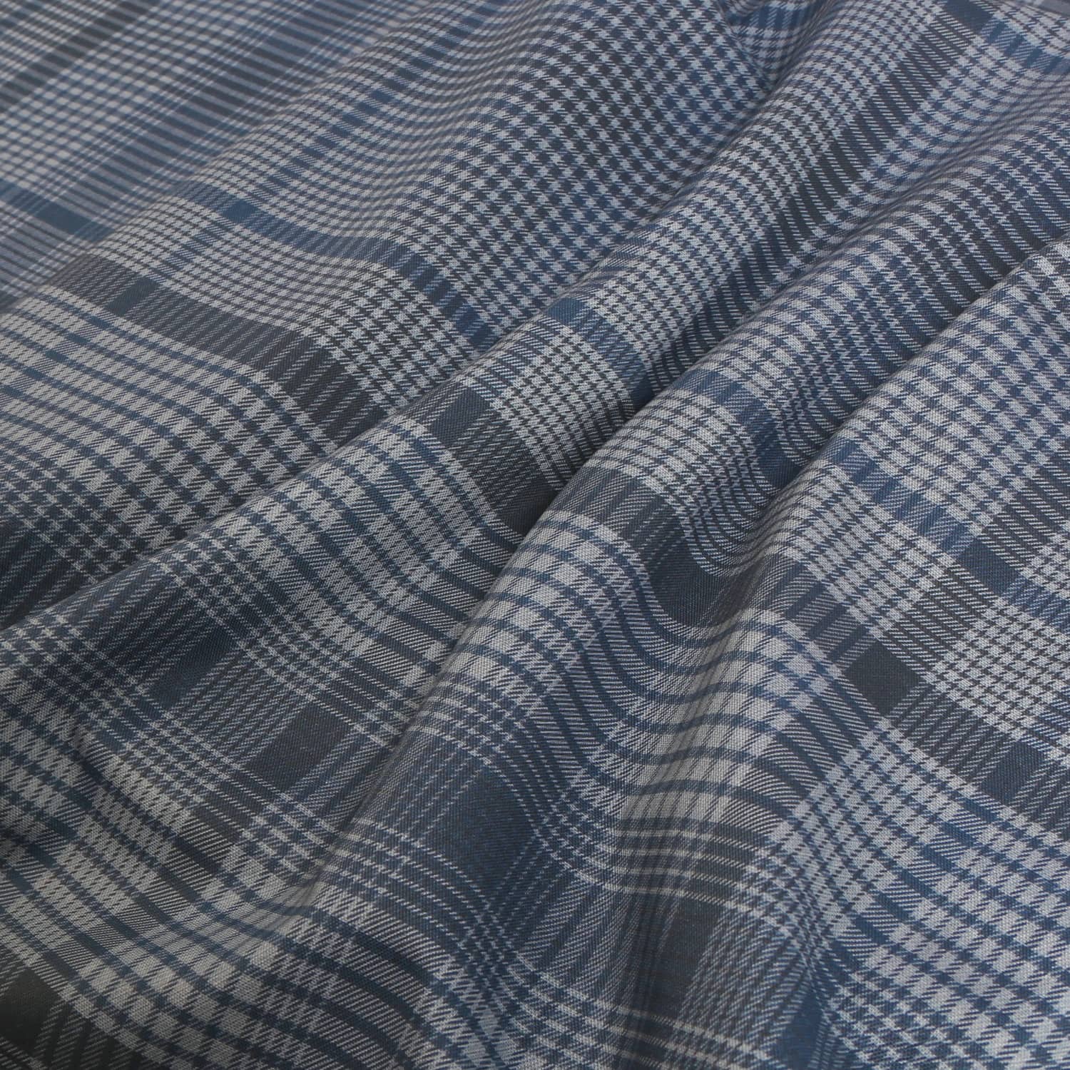 Heritage Plaid Blue Curtain