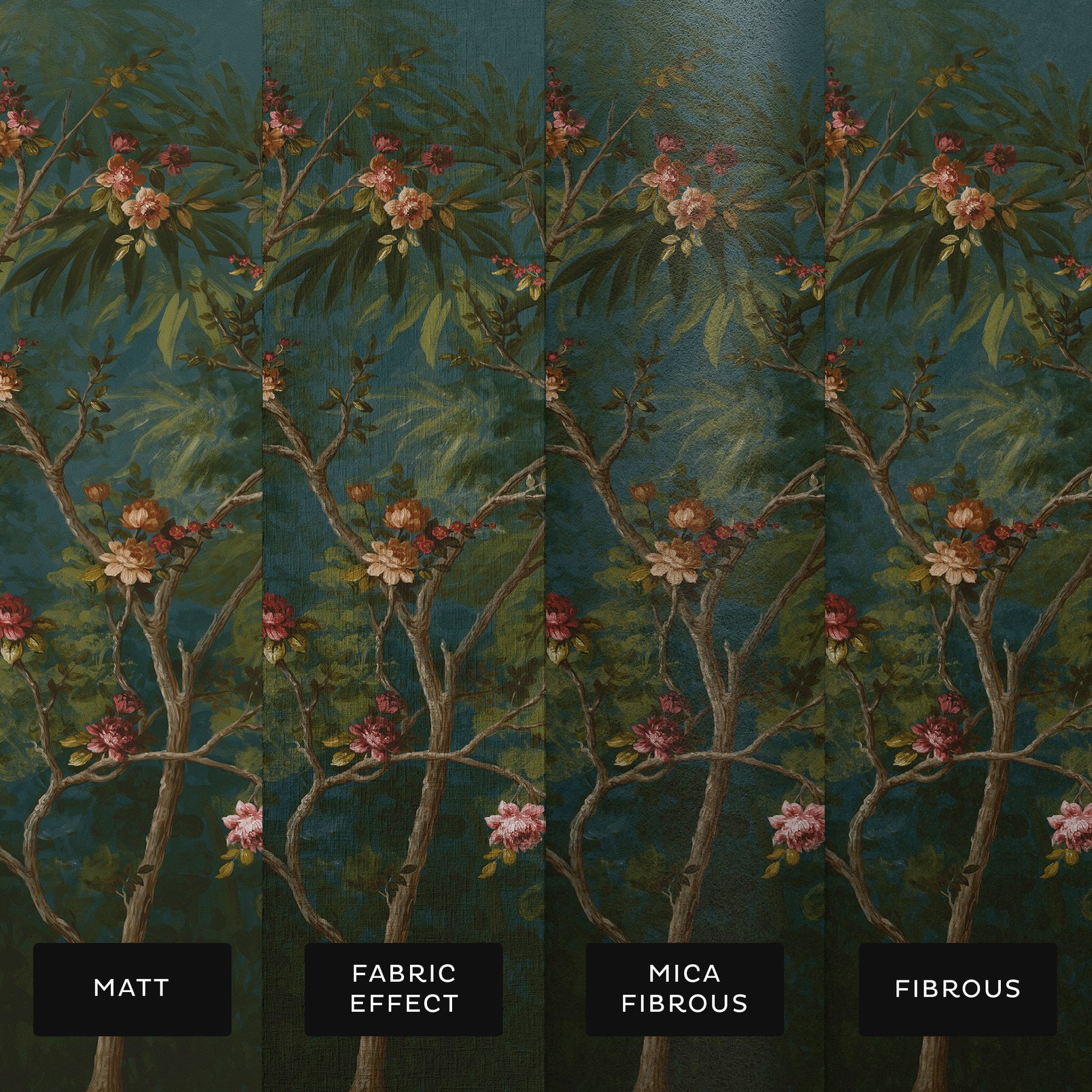 Abourm Night Garden Bespoke Mural Abourm Night Garden Bespoke Mural