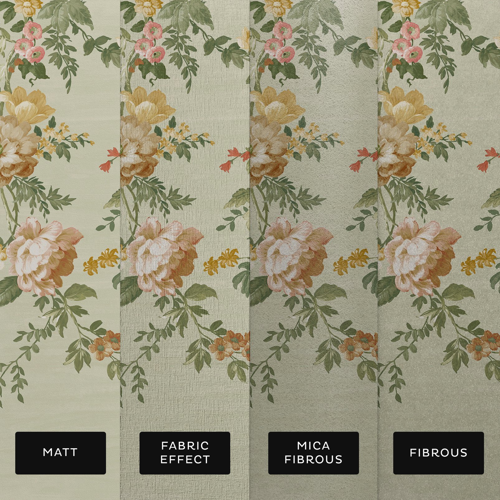 Hague Fleurs Sage Bespoke Mural