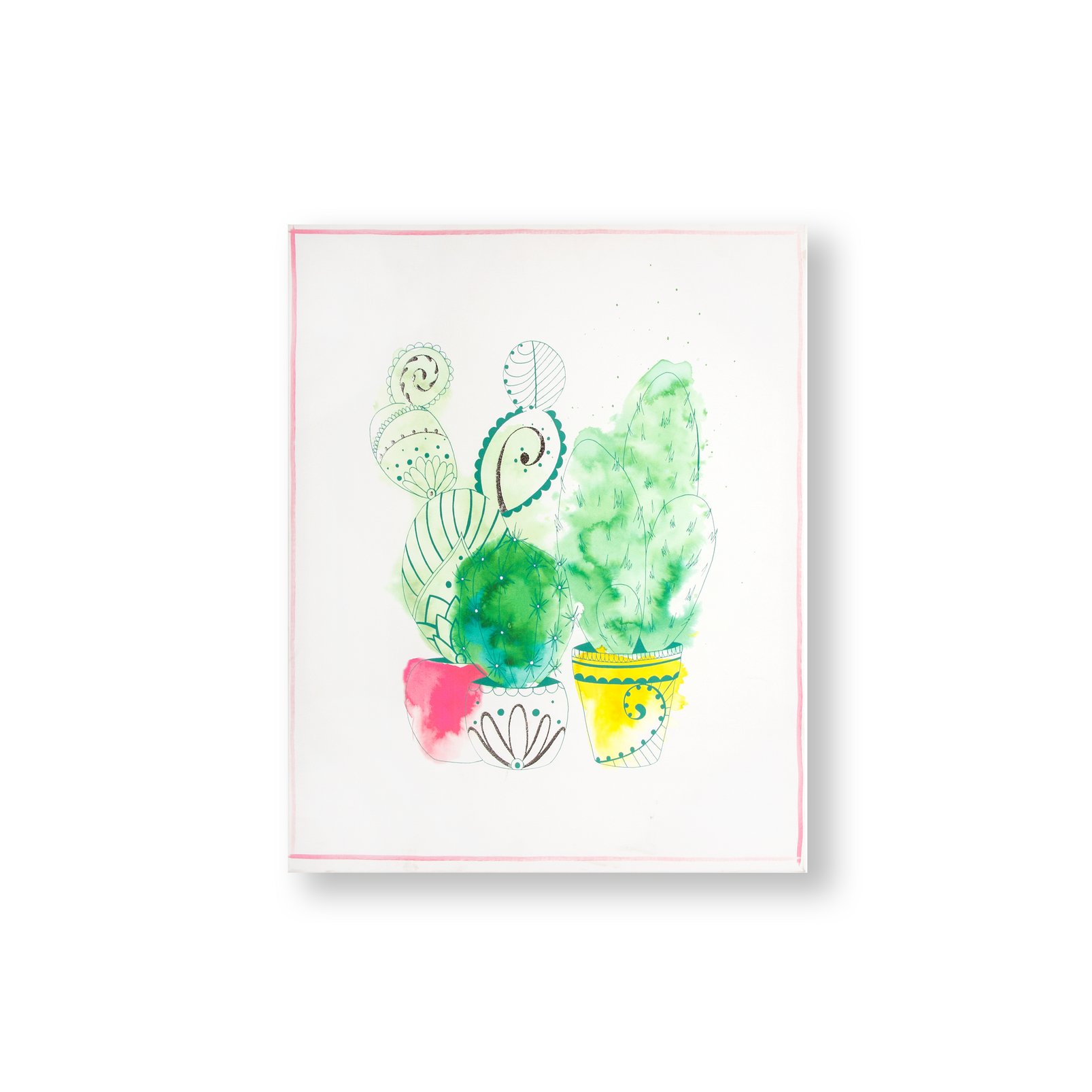 Cactus Craze Printed Canvas Wall Art Cactus Craze Printed Canvas Wall Art