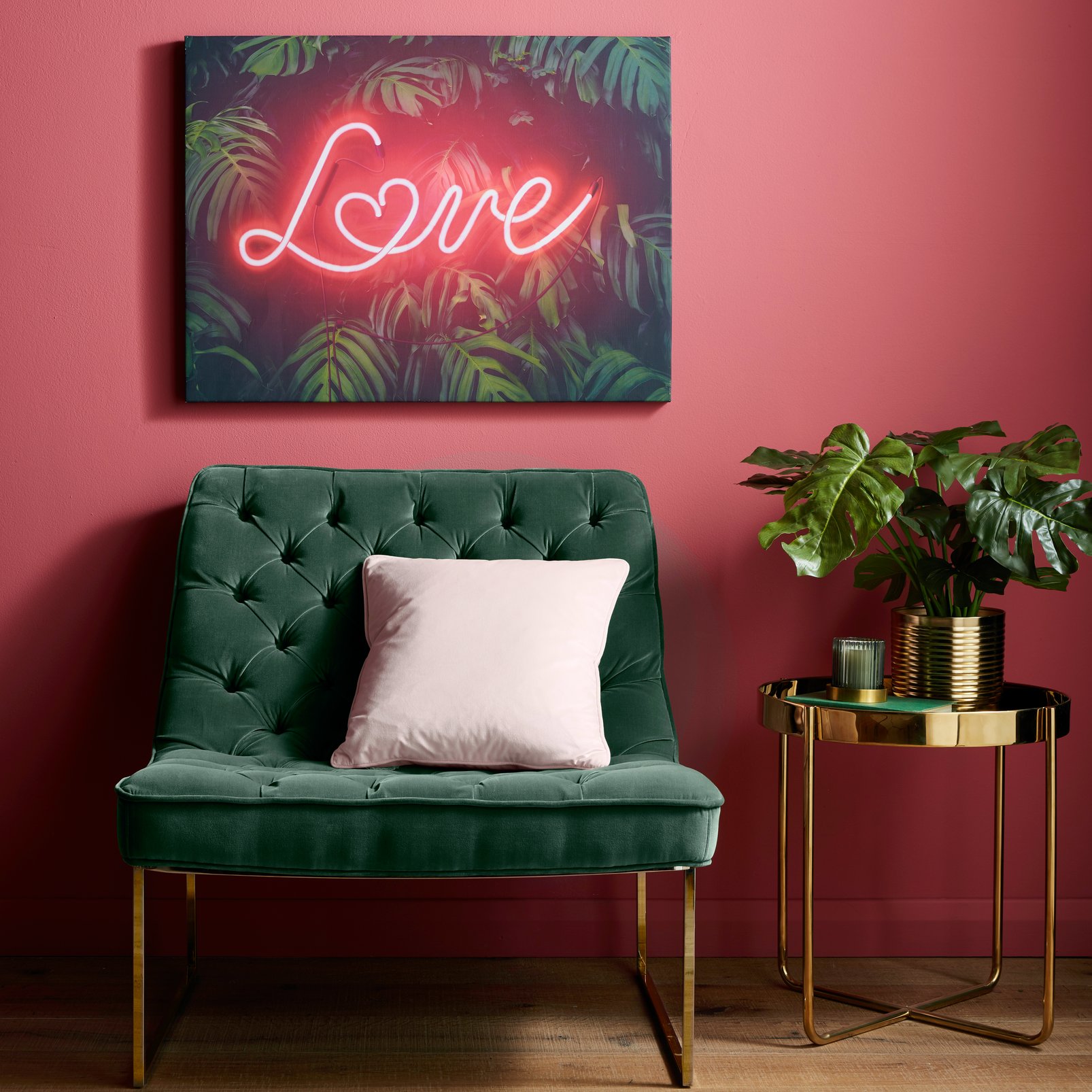Wandkunst Tropical Neon Love