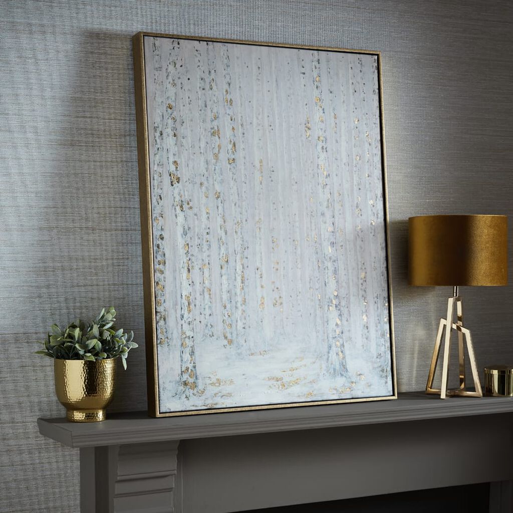 Beautiful Birch Trees  Framed Canvas