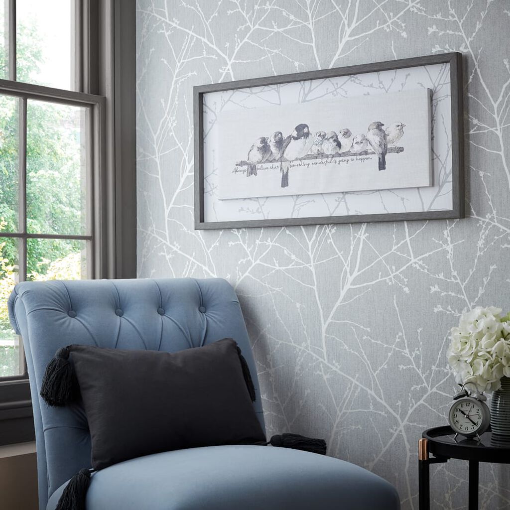 Innocence Birds  Framed Floating Canvas