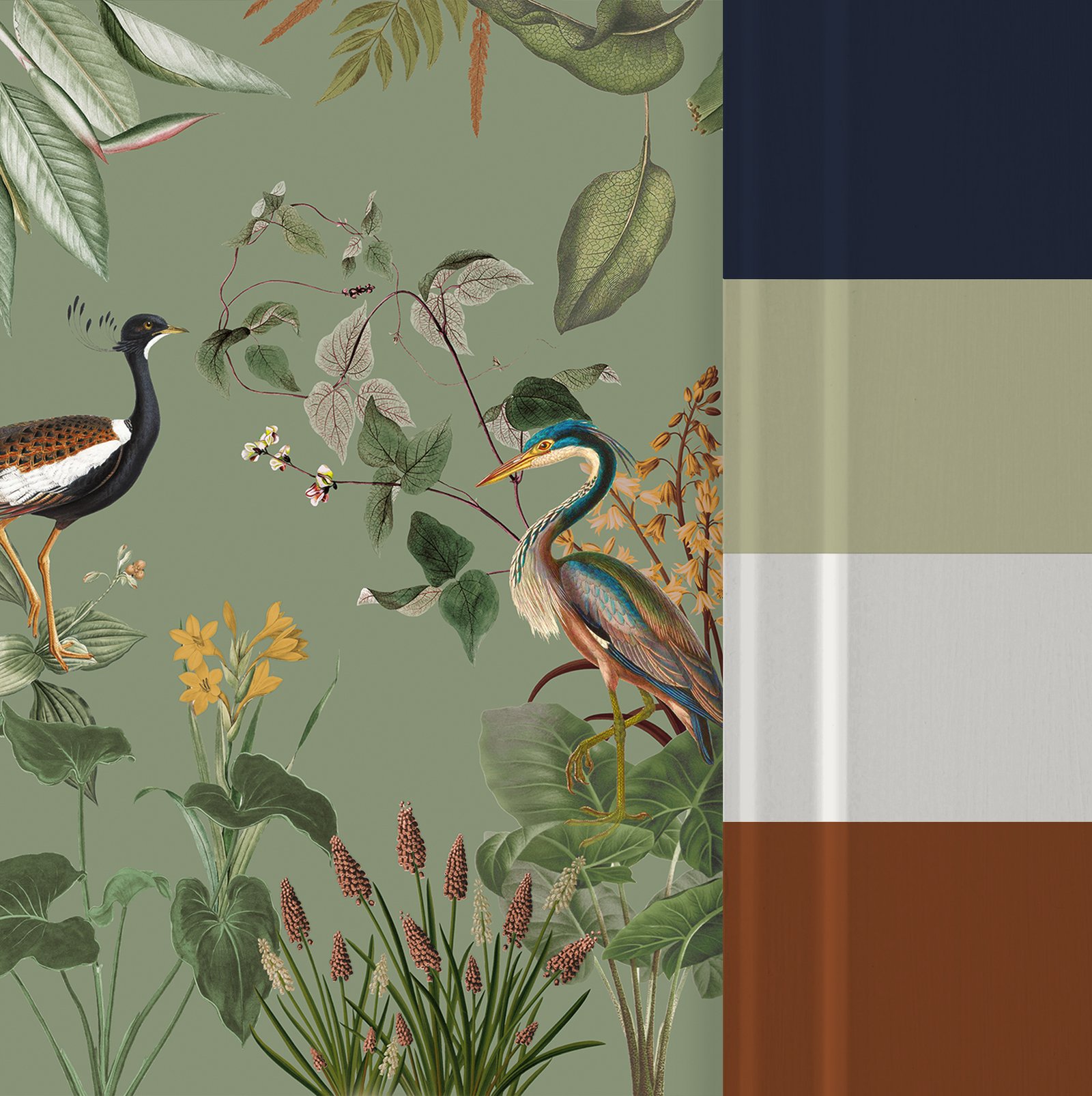Glasshouse Sage Bespoke Mural