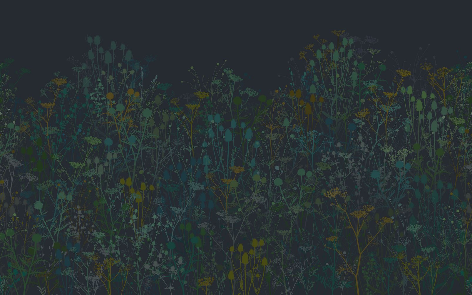 Tania's Garden Midnight Bespoke Mural by Clarissa Hulse