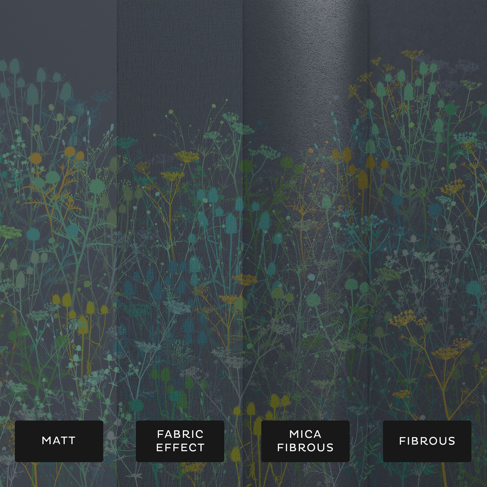 Tania's Garden Midnight Bespoke Mural by Clarissa Hulse