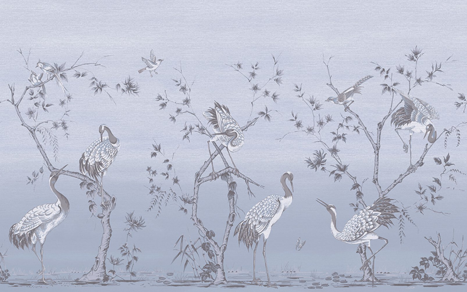 Grazing Cranes Sky Bespoke Mural