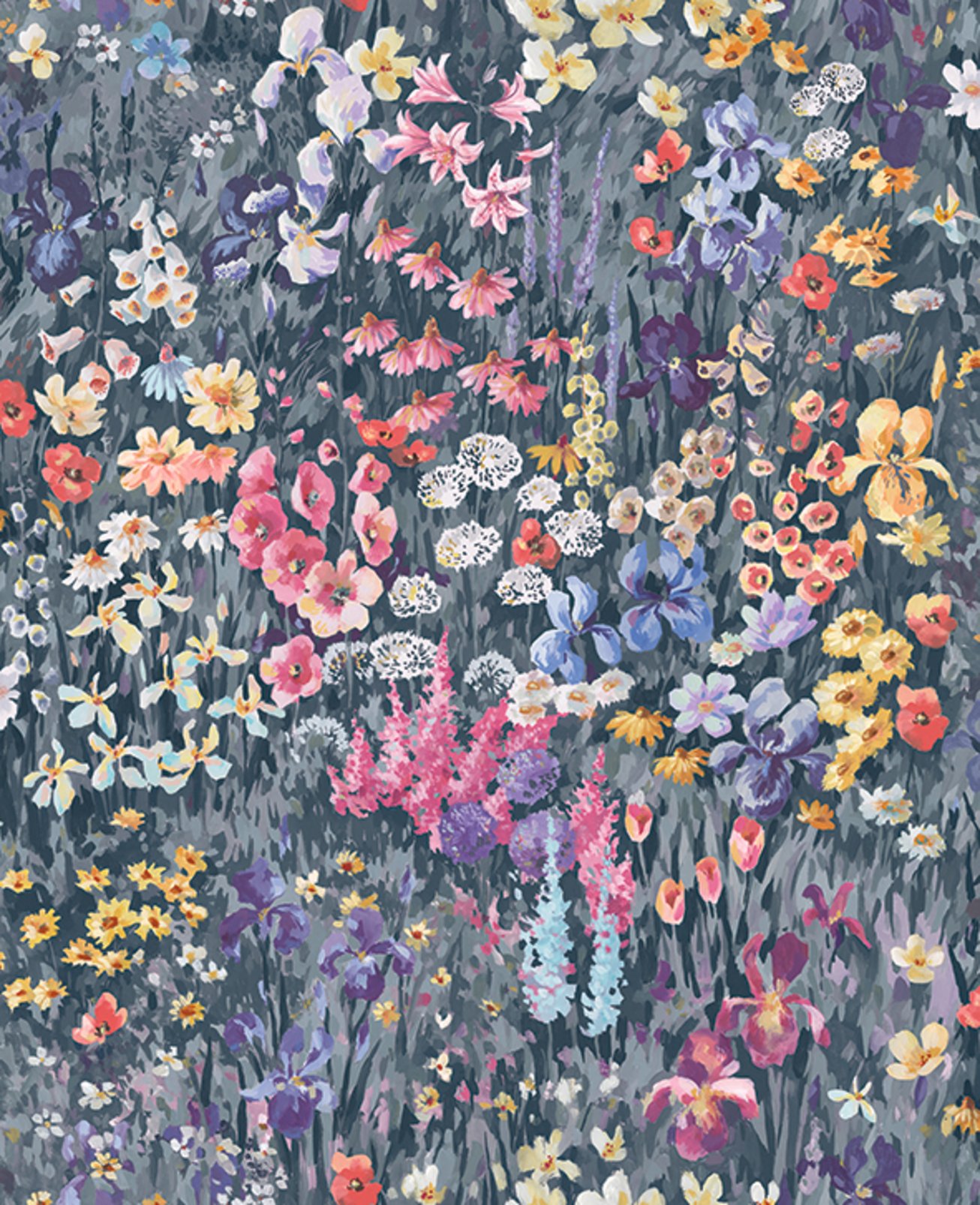 Cottage Garden Midnight Wallpaper