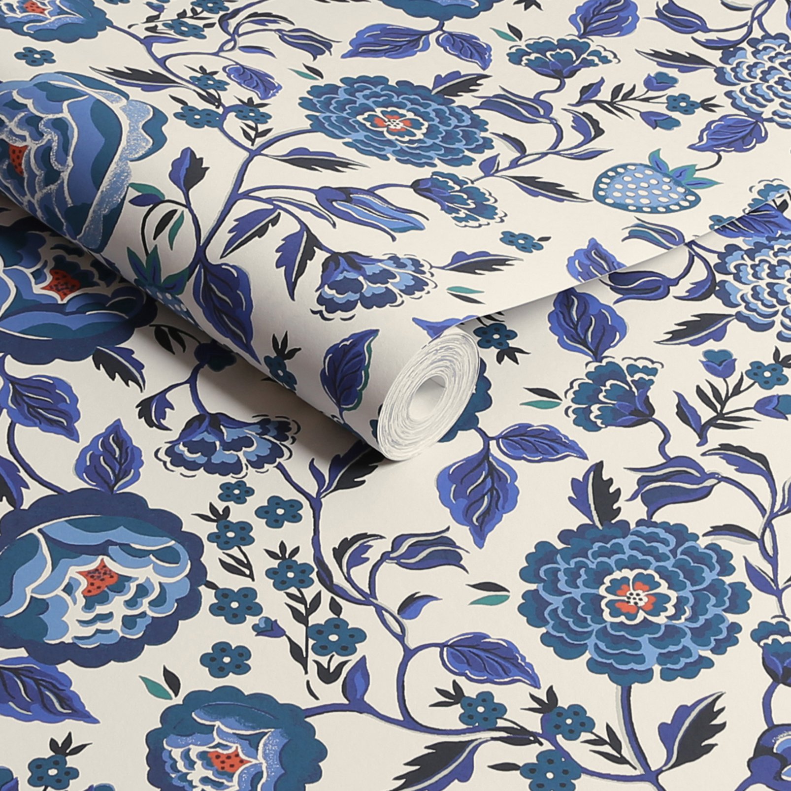 Cath Kidston Strawberry Garden Blue Wallpaper