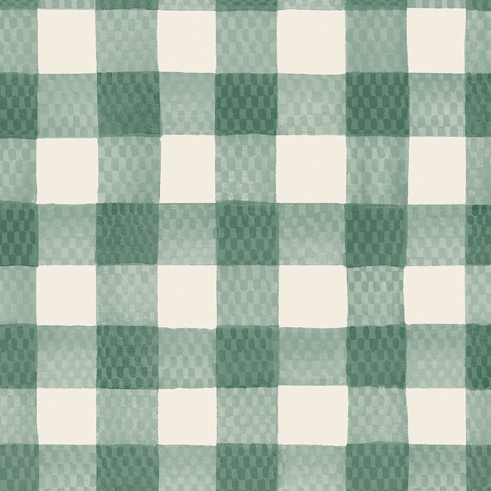 Cath Kidston Painted Gingham Green Wallpaper