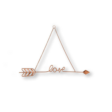 Love Story Rose Gold Metal Wall Art 1