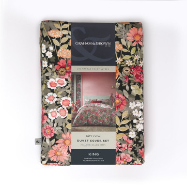 Wallflower Night Garden Black Duvet Cover Set Wallflower Night Garden Black Duvet Cover Set