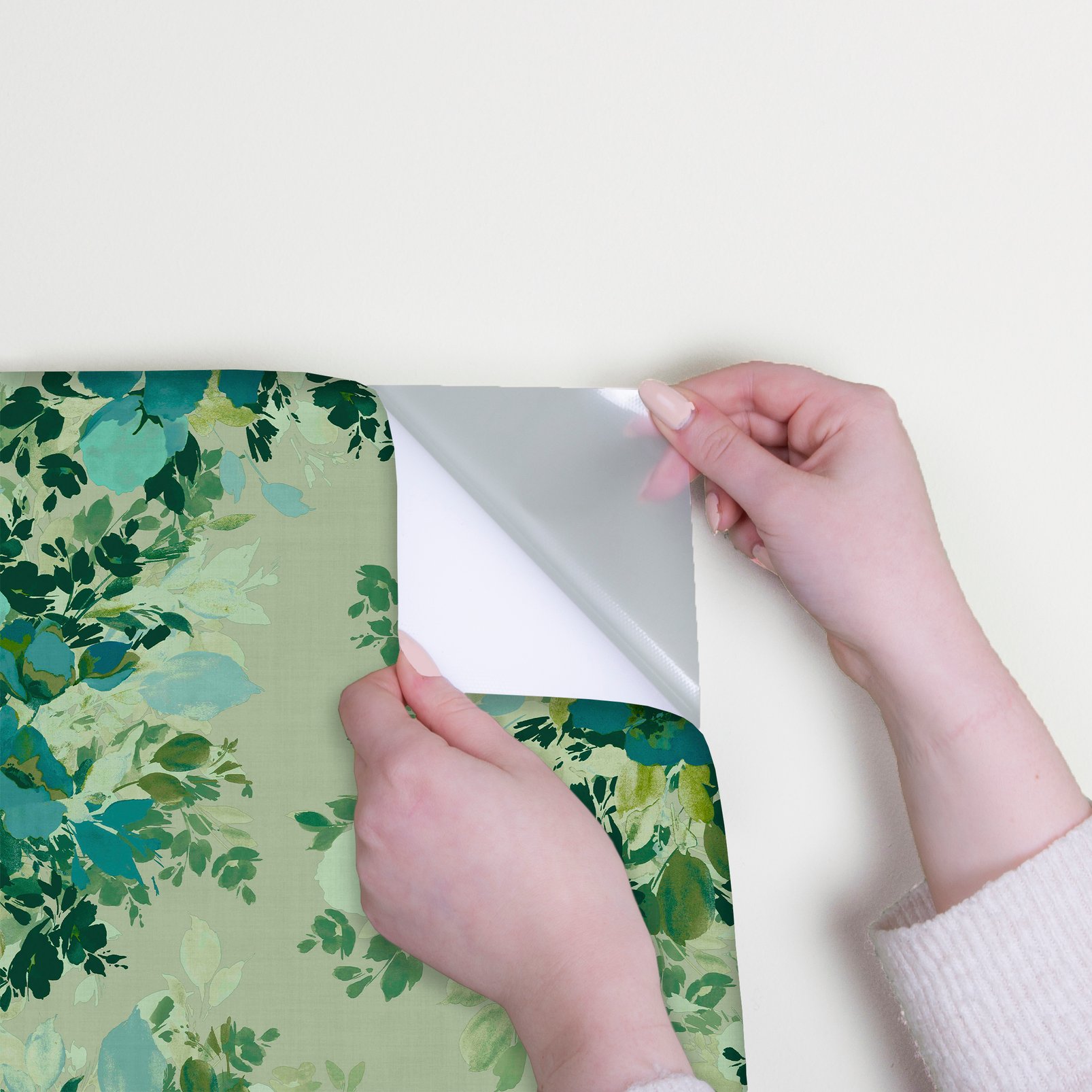 Nicole Miller Botanic Peel & Stick Sage Wallpaper Nicole Miller Botanic Peel & Stick Sage Wallpaper