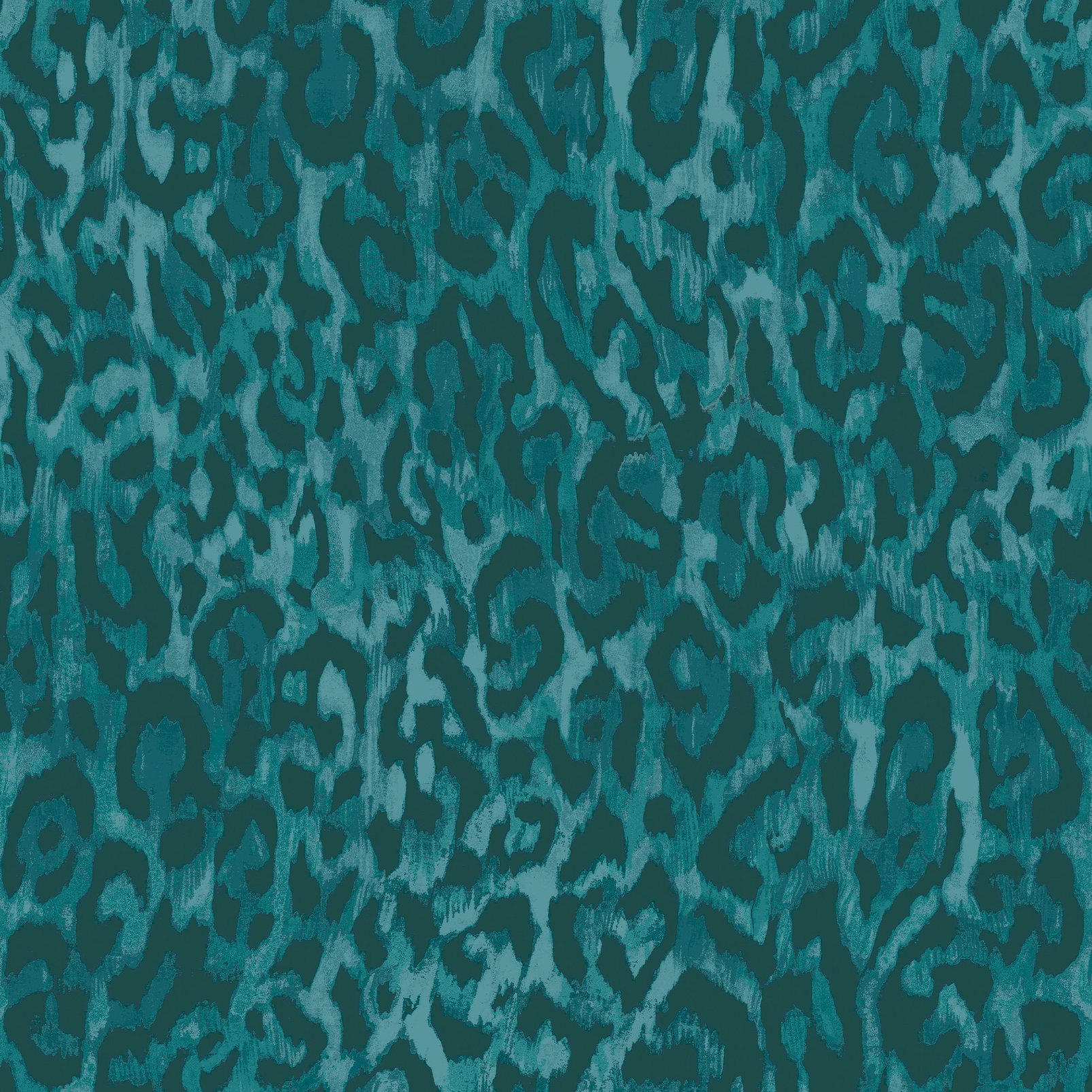 Nicole Miller Laid Back Leopard Peel & Stick Teal Wallpaper Nicole Miller Laid Back Leopard Peel & Stick Teal Wallpaper