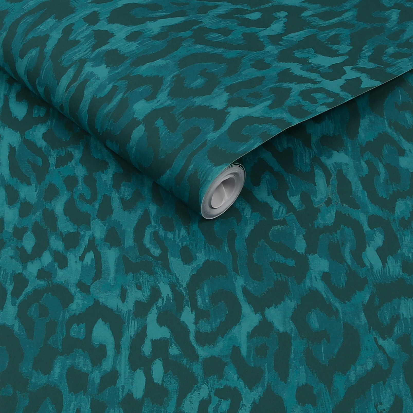 Nicole Miller Laid Back Leopard Peel & Stick Teal Wallpaper Nicole Miller Laid Back Leopard Peel & Stick Teal Wallpaper