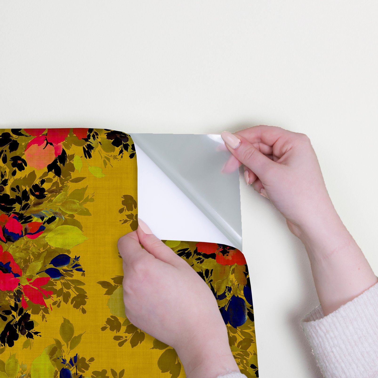 Nicole Miller Botanic Peel & Stick Ochre Wallpaper Nicole Miller Botanic Peel & Stick Ochre Wallpaper