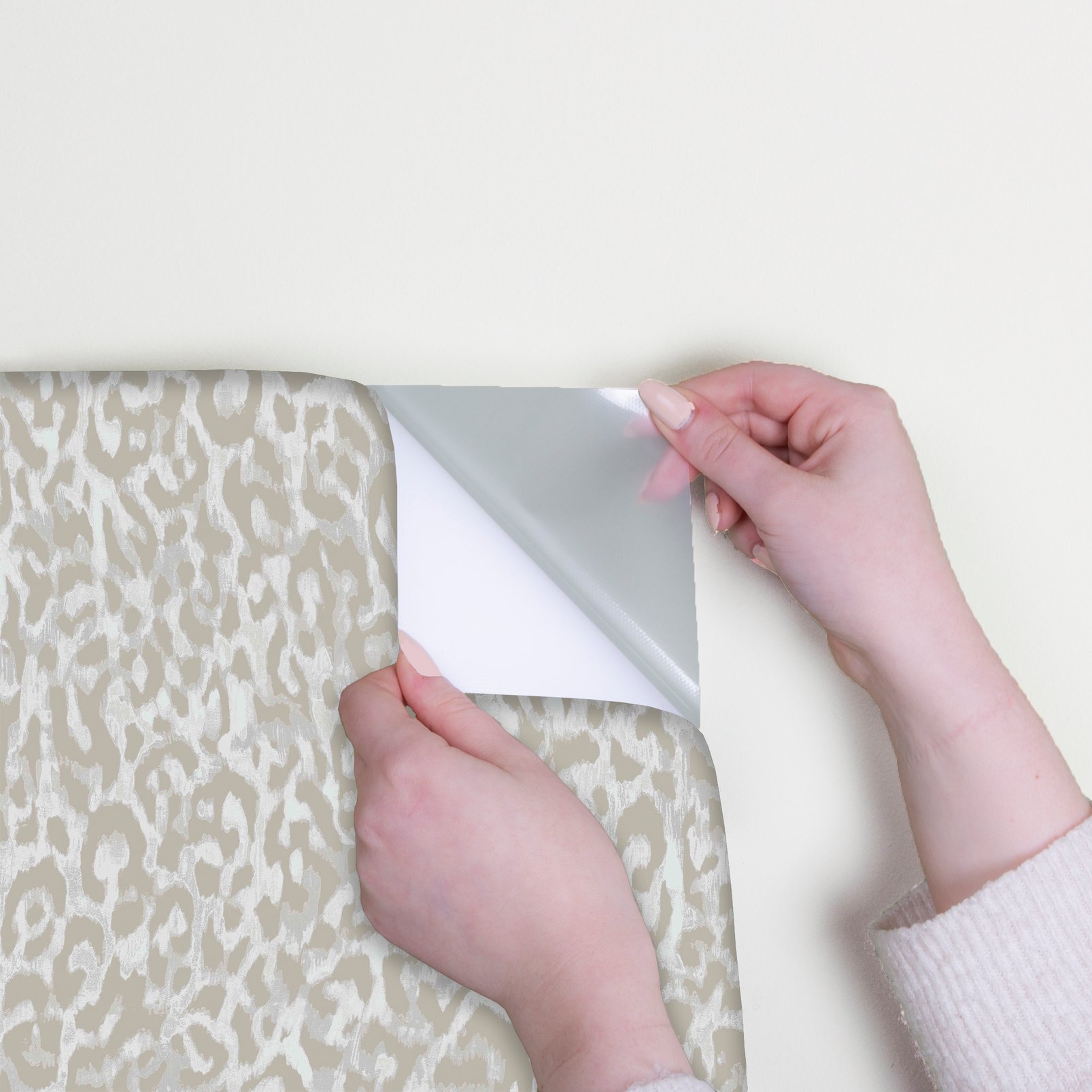 Nicole Miller Laid Back Leopard Peel & Stick Twine Wallpaper Nicole Miller Laid Back Leopard Peel & Stick Twine Wallpaper