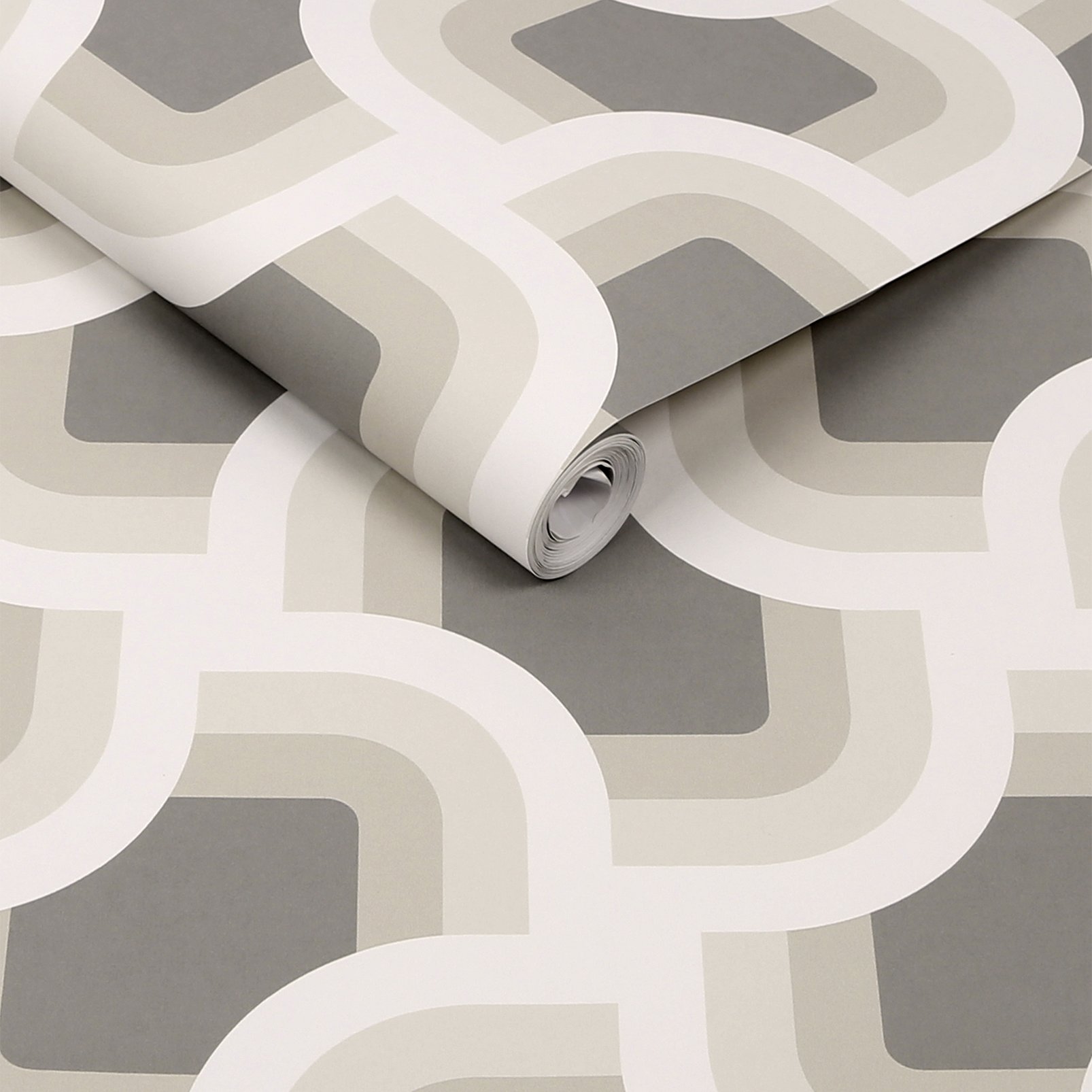 Nicole Miller Retro Geo Peel & Stick Twine Wallpaper Nicole Miller Retro Geo Peel & Stick Twine Wallpaper